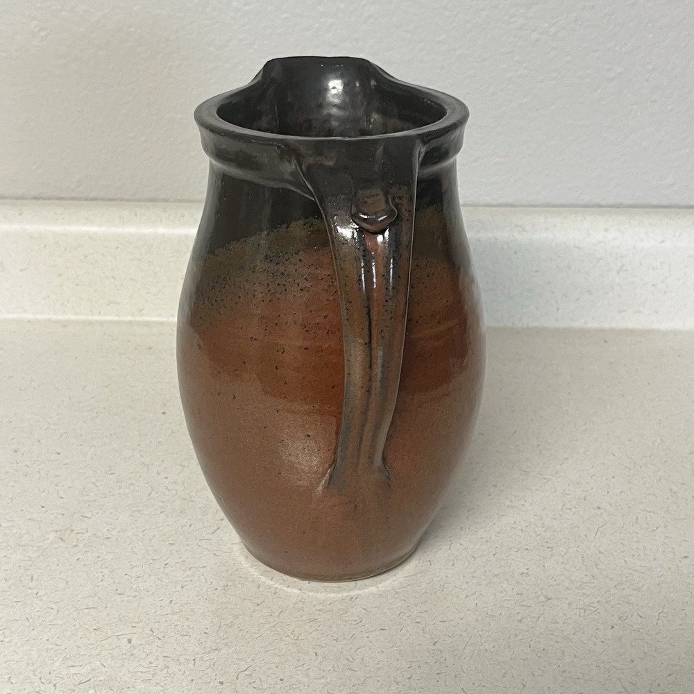 Stoneware‎ Pottery Signed By Val Neumann Pitcher Hand Thrown Earth Tones - Picture 5 of 12